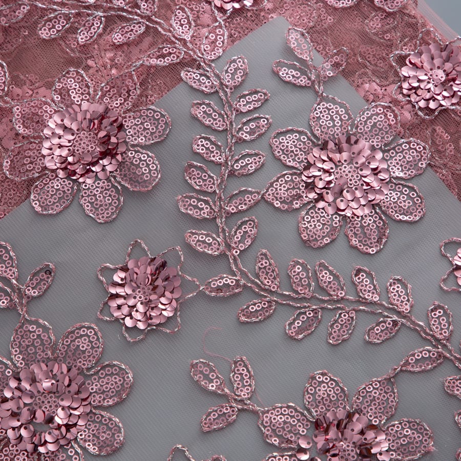[codex-media-4] African Mesh Lace Fabric, French Net Lace Fabric with Sequins for Sewing Wedding/Party/Prom Dresses image 5
