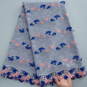[codex-media-8] Swiss Voile Lace Fabric with Rhinestones | 5 Yards/pc African Cotton Lace Fabric image 9
