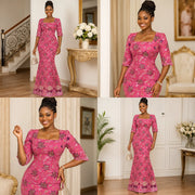 [codex-media-4] Swiss Voile Lace Fabric with Rhinestones | 5 Yards/pc African Cotton Lace Fabric image 5