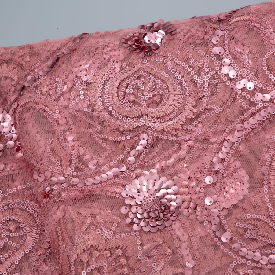 [codex-media-5] African Mesh Lace Fabric, French Net Lace Fabric with Sequins for Sewing Wedding/Party/Prom Dresses image 6