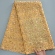 [codex-media-17] Swiss Voile Lace Fabric with Rhinestones | 5 Yards/pc African Cotton Lace Fabric image 18