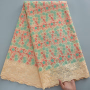 [codex-media-15] Swiss Voile Lace Fabric with Rhinestones, African Cotton Lace Fabric for Sewing Wedding Party/Prom Dresses image 16