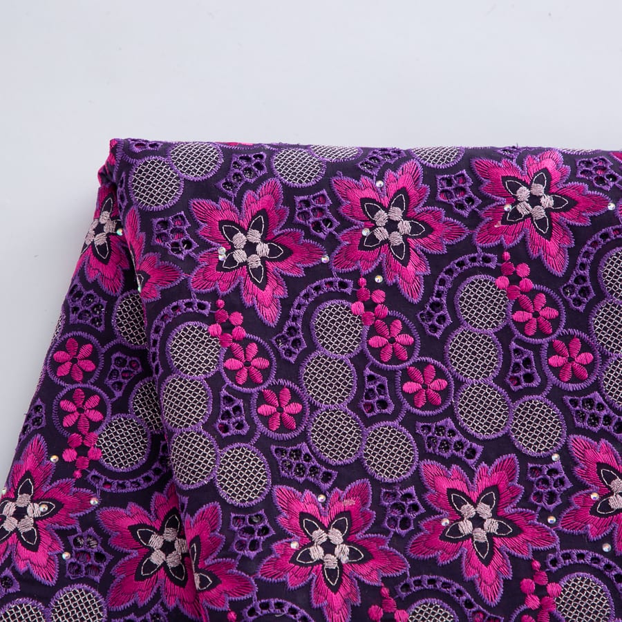 [codex-media-2] Swiss Voile Lace Fabric with Rhinestones, African Cotton Lace Fabric for Sewing Wedding Party/Prom Dresses image 3