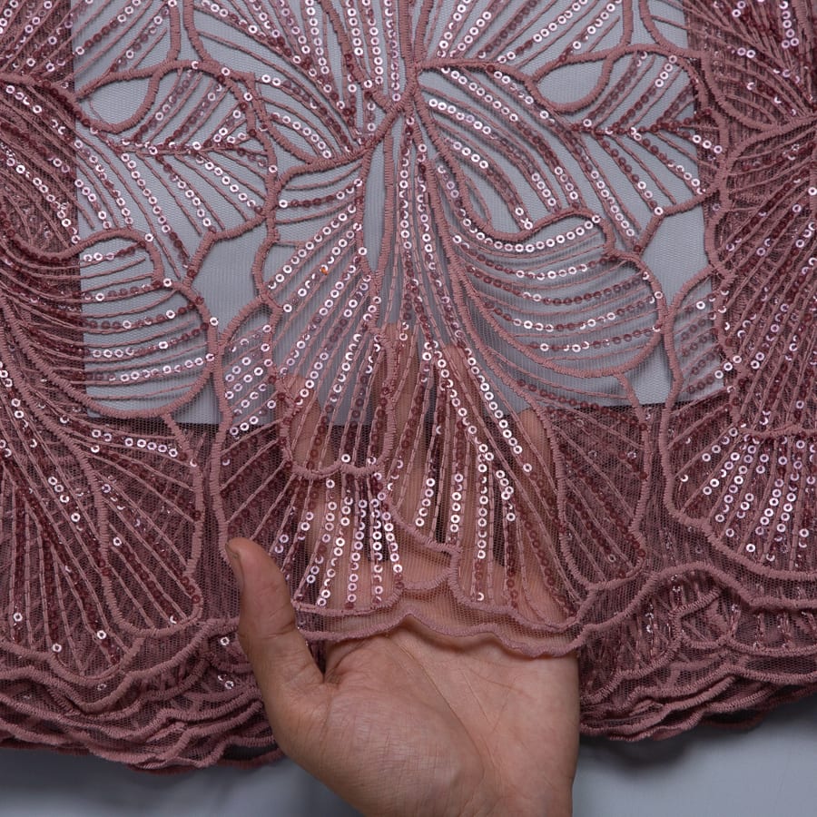 [codex-media-16] African Mesh Lace Fabric, French Net Lace Fabric with Sequins for Sewing Wedding/Party/Prom Dresses image 17