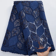 SJD White Guipure Cord Lace Fabric with Sequins 2025 High Quality African Water Souble Lace Fabric for Women Party Dresses Sew