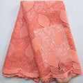 SJD White Guipure Cord Lace Fabric with Sequins 2025 High Quality African Water Souble Lace Fabric for Women Party Dresses Sew