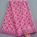 [codex-media-0] Swiss Voile Lace Fabric with Rhinestones | 5 Yards/pc African Cotton Lace Fabric image 1