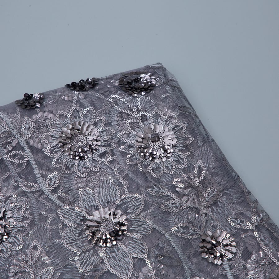 [codex-media-19] French Mesh Lace Fabric, African Net Lace Fabric with Sequins for Sewing Wedding/Party/Prom Dresses image 20