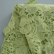 [codex-media-7] Pure Yellow Guipure Cord Lace Fabric 5 Yards | 4942 image 8