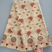 [codex-media-9] Swiss Voile Lace Fabric with Rhinestones | 5 Yards/pc African Cotton Lace Fabric image 10