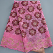 [codex-media-15] African Cotton Lace Fabric with Rhinestones, Swiss Voile Lace Fabric for Sewing Wedding/Party/Prom Dresses image 16