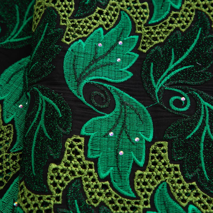 [codex-media-1] Swiss Voile Lace Fabric with Rhinestones, African Cotton Lace Fabric for Sewing Wedding Party/Prom Dresses image 2
