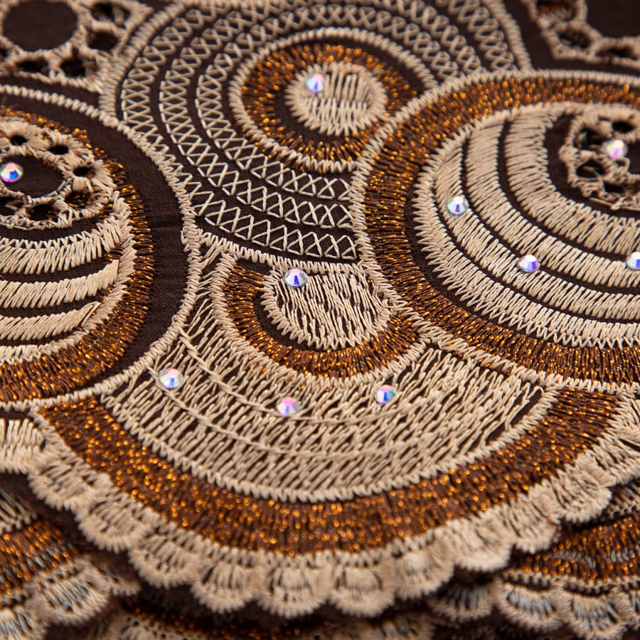 [codex-media-3] Swiss Voile Lace Fabric with Rhinestones | 5 Yards/pc African Cotton Lace Fabric image 4