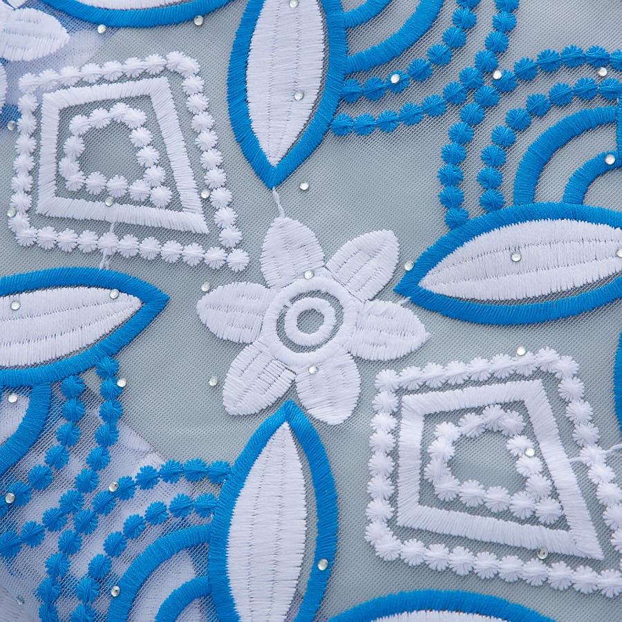 [codex-media-5] French Mesh Lace Fabric with Sequins | 5 Yards/pc African Net Lace Fabric image 6