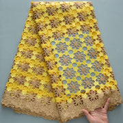 [codex-media-8] African Guipure Cord Lace Fabric with Rhinestones image 9