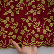 [codex-media-9] White +Gold Swiss Voile Lace Fabric 5 Yards | 4939 image 10