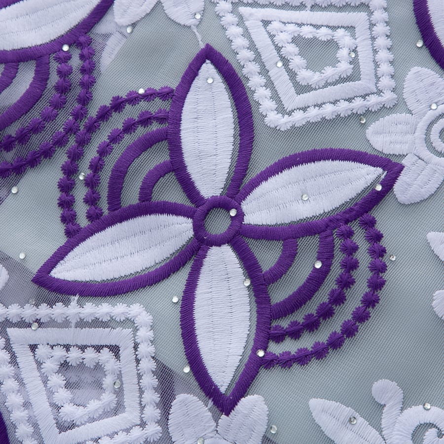 [codex-media-9] French Mesh Lace Fabric with Sequins | 5 Yards/pc African Net Lace Fabric image 10