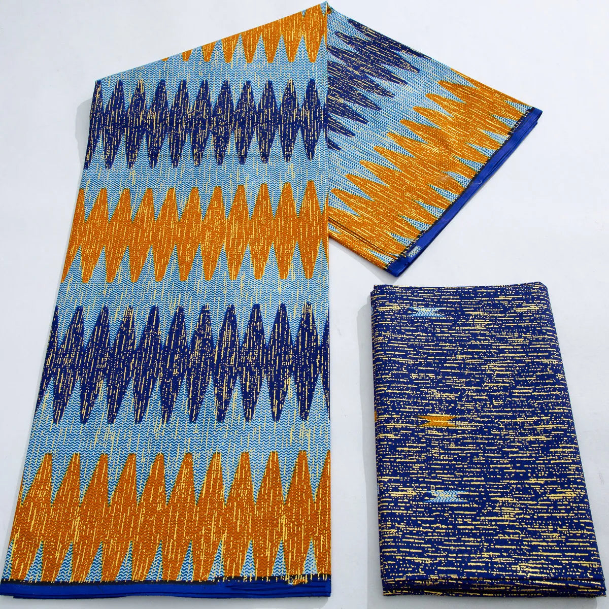 [codex-media-3] African Kente Print Fabric  5+2Yards Set | Double-Sided Party Material image 4