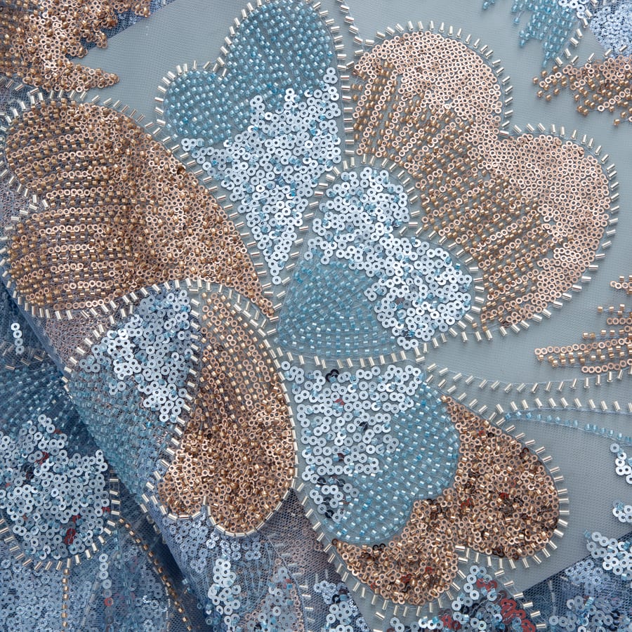 [codex-media-13] French Mesh Lace Fabric with Beads and Sequins, African Lace Fabric for Sewing Wedding Party Dresses image 14