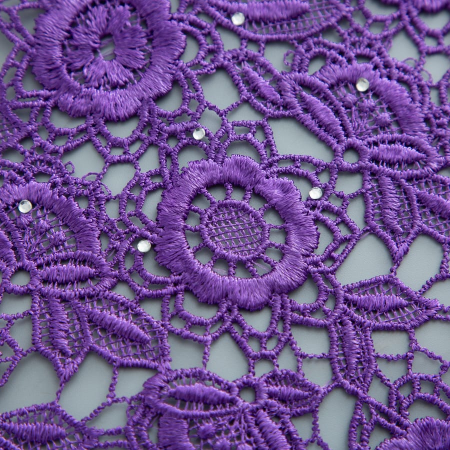 [codex-media-4] African Guipure Cord Lace Fabric with Sequins, Nigerian Water Soluble Lace Fabric for Sewing Wedding/Party/Prom Dresses image 5