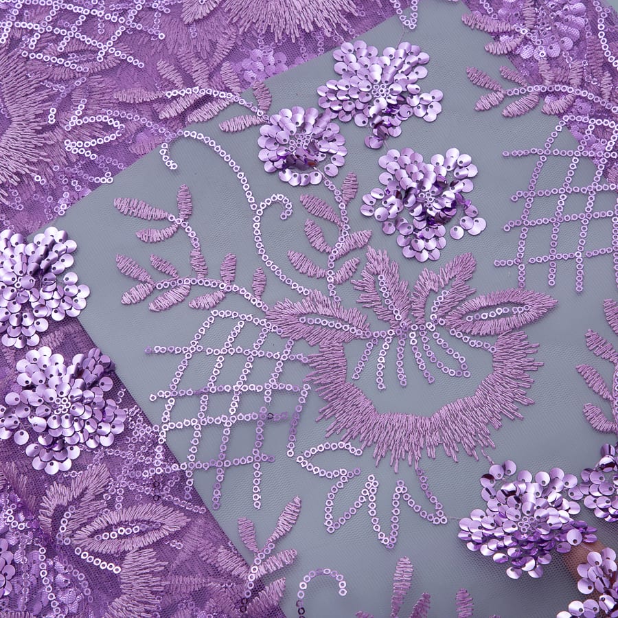 [codex-media-13] African Mesh Lace Fabric, French Net Lace Fabric with Sequins for Sewing Wedding/Party/Prom Dresses image 14