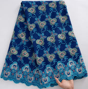 [codex-media-10] Blue Swiss Voile Lace Fabric 5 Yards | 4943 image 11