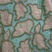 [codex-media-12] Guipure Cord Lace Fabric with Rhinestones | 5 Yards/pc Nigerian Water Soluble Lace Fabric image 13