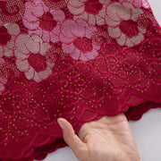 [codex-media-13] 5 Yards/pc Swiss Voile Lace Fabric with Rhinestones, African Cotton Lace Fabric for Sewing Women Wedding Party Dresses image 14
