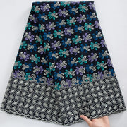 [codex-media-12] Swiss Voile Lace Fabric with Rhinestones | 5 Yards/pc African Cotton Lace Fabric image 13