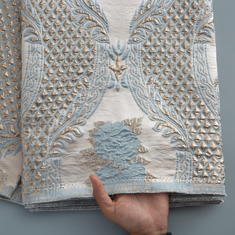 [codex-media-8] French Brocade Lace Fabric, African Jacquard Lace Fabric for Sewing Women Wedding/Party/Prom Dresses image 9
