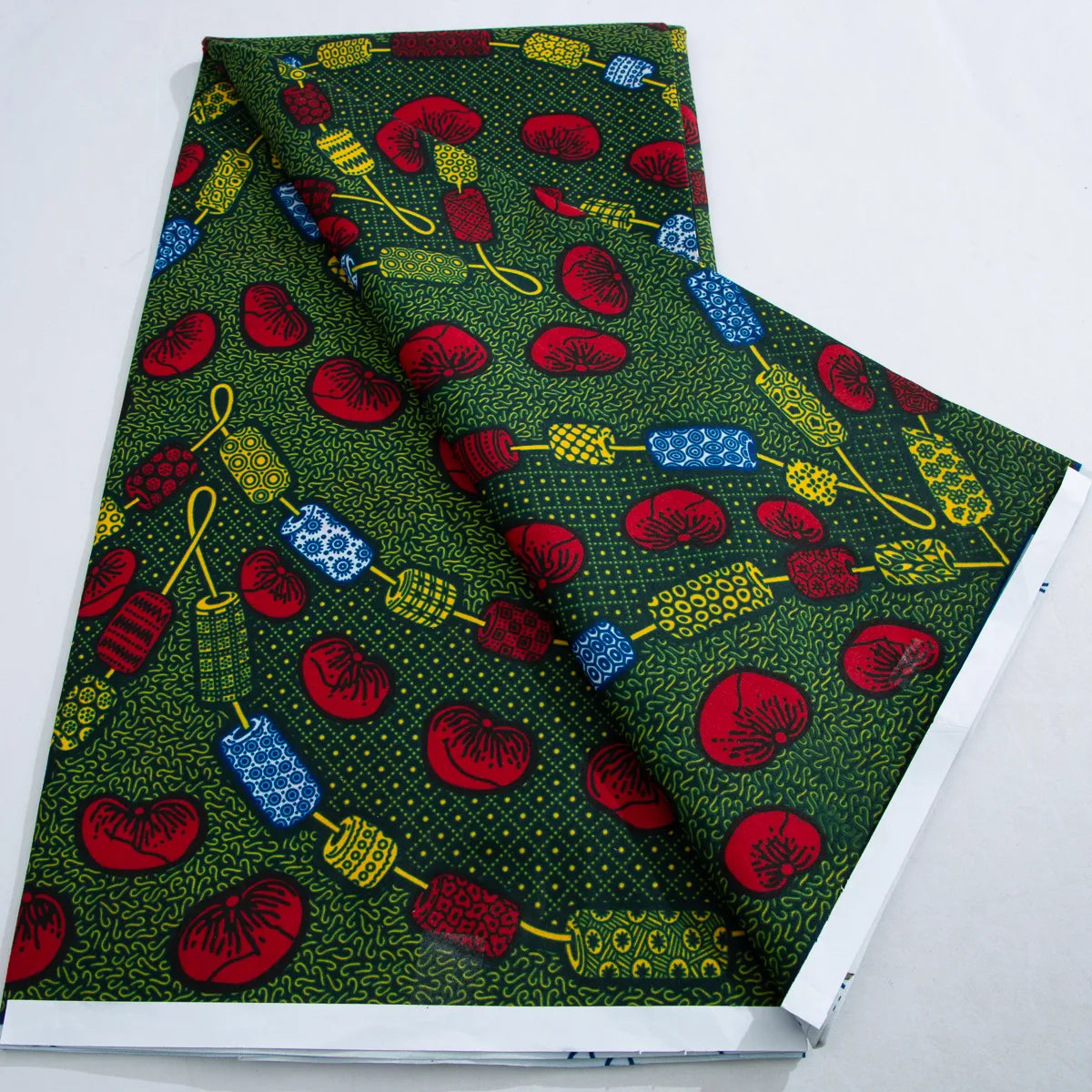 [codex-media-3] African Wax Print Fabric 6 Yards | Double-Sided Party Material image 4