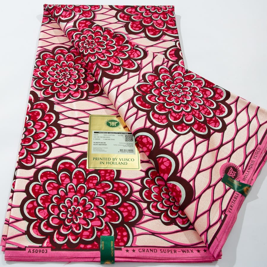 [codex-media-13] African Wax Print Fabric 6 Yards | Double-Sided Party Material image 14