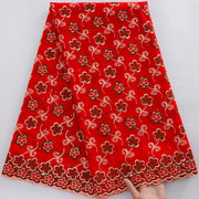 [codex-media-7] Swiss Voile Lace Fabric with Rhinestones | 5 Yards/pc African Cotton Lace Fabric image 8