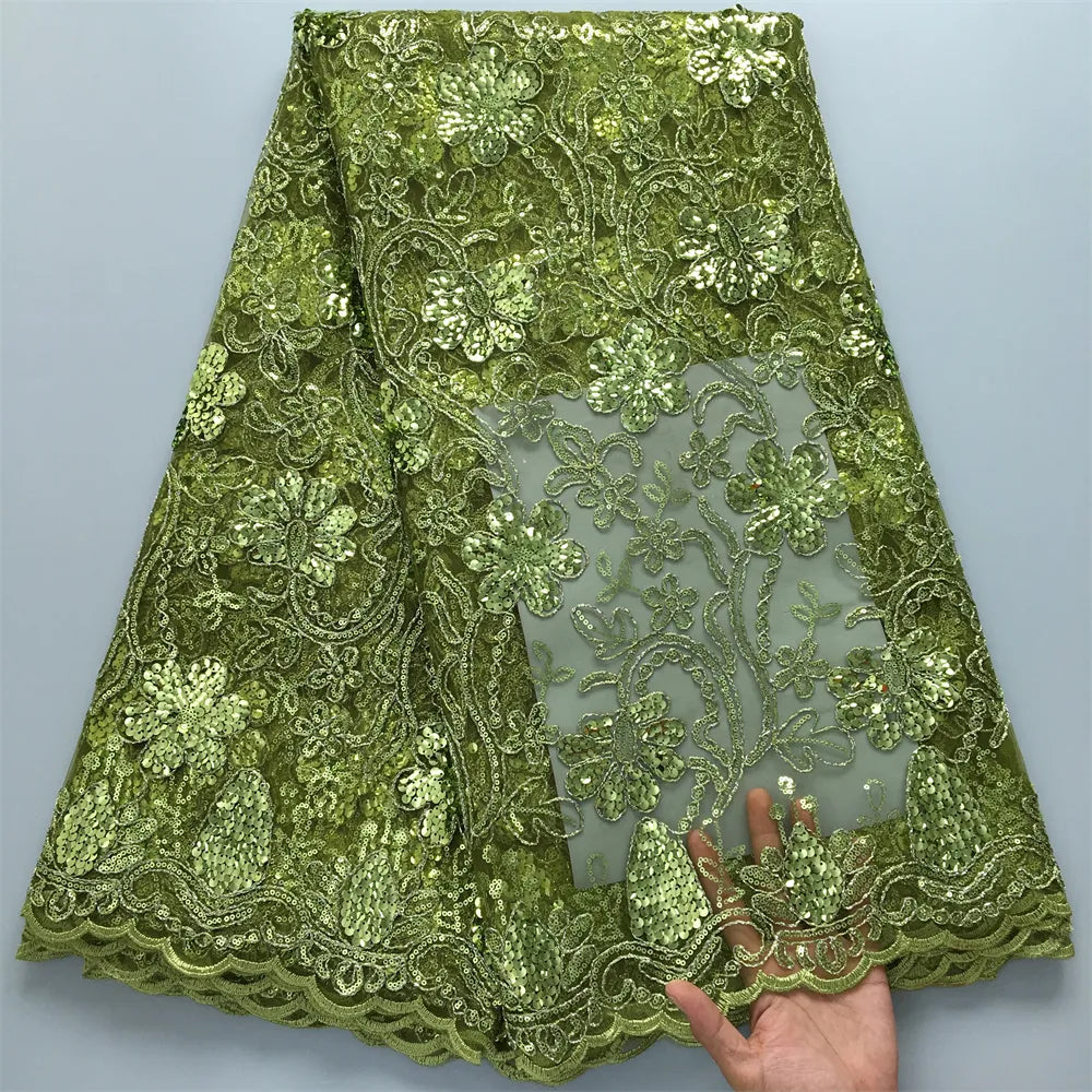 [codex-media-8] African Mesh Lace Fabric 5 Yards | 4931 image 9