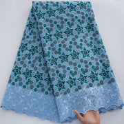 [codex-media-9] Swiss Voile Lace Fabric with Rhinestones, African Cotton Lace Fabric for Sewing Wedding Party/Prom Dresses image 10