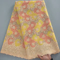 [codex-media-0] 5 Yards/pc Swiss Voile Lace Fabric with Rhinestones, African Cotton Lace Fabric for Sewing Women Wedding Party Dresses image 1