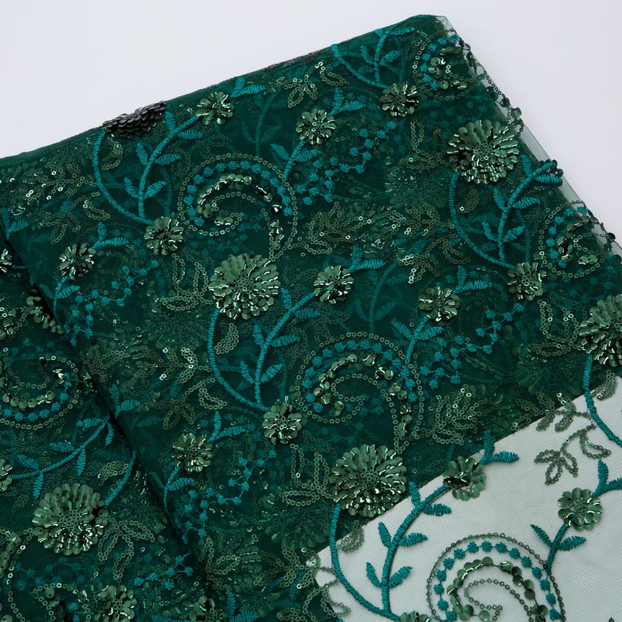 [codex-media-19] African Mesh Lace Fabric, French Net Lace Fabric with Sequins for Sewing Wedding/Party/Prom Dresses image 20