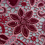 [codex-media-7] Guipure Cord Lace Fabric with Rhinestones | 5 Yards/pc Nigerian Water Soluble Lace Fabric image 8