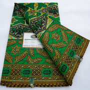 [codex-media-13] African Wax Print Fabric 100% Cotton - Golden Glitter Wax Cloth - Ankara Super Wax Fabric 5.49 meter Per Piece, 100% Cotton Nigerian Ghanaian Fashion - Soft Handmade Fabric for Women's Wedding Dresses, Party Gowns, and Sewing Materials image 14