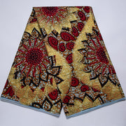 [codex-media-2] 6 Yards African Wax Print Fabric with Rhinestones, Double-Sided Design Material for Sewing Crafting Party & Wedding Dress image 3