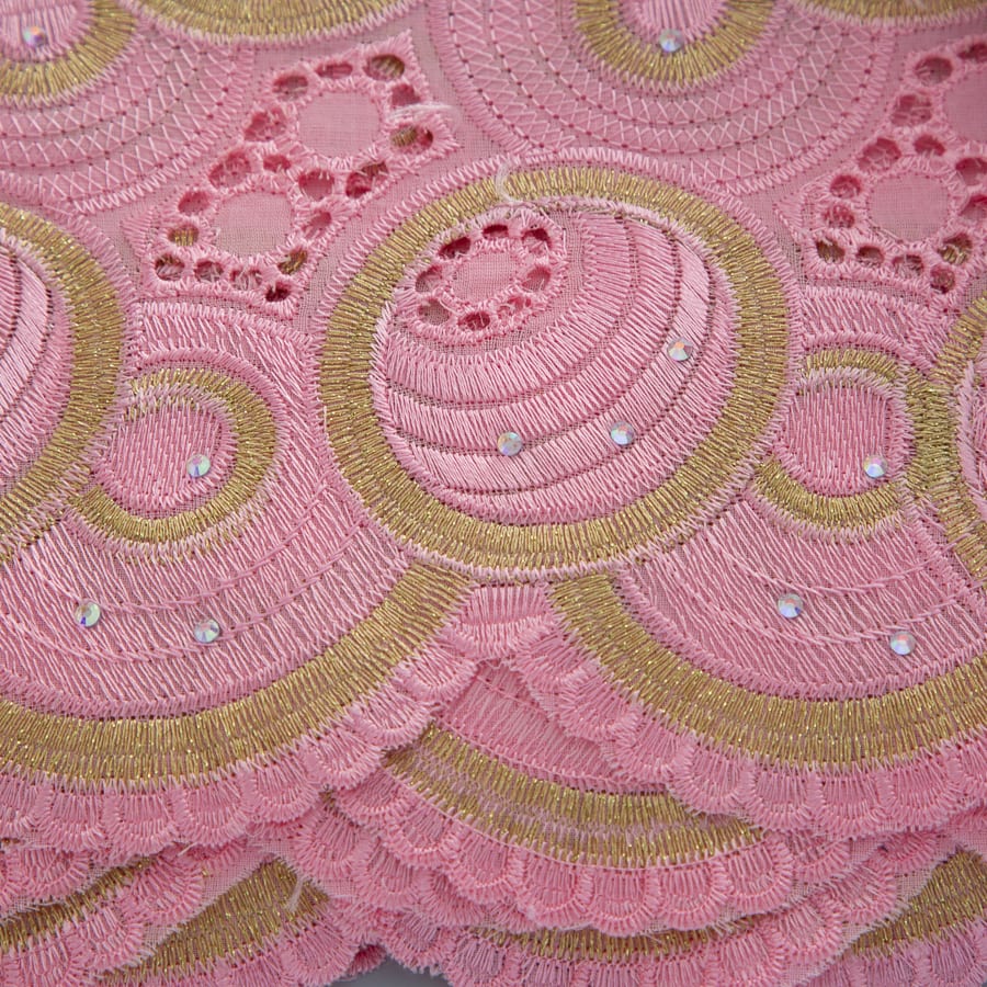 [codex-media-15] Swiss Voile Lace Fabric with Rhinestones | 5 Yards/pc African Cotton Lace Fabric image 16