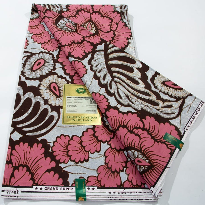 [codex-media-0] African Wax Print Fabric 6 Yards | Double-Sided Party Material image 1