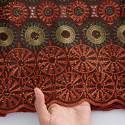 [codex-media-8] Swiss Voile Lace Fabric with Rhinestones | 5 Yards/pc African Cotton Lace Fabric image 9