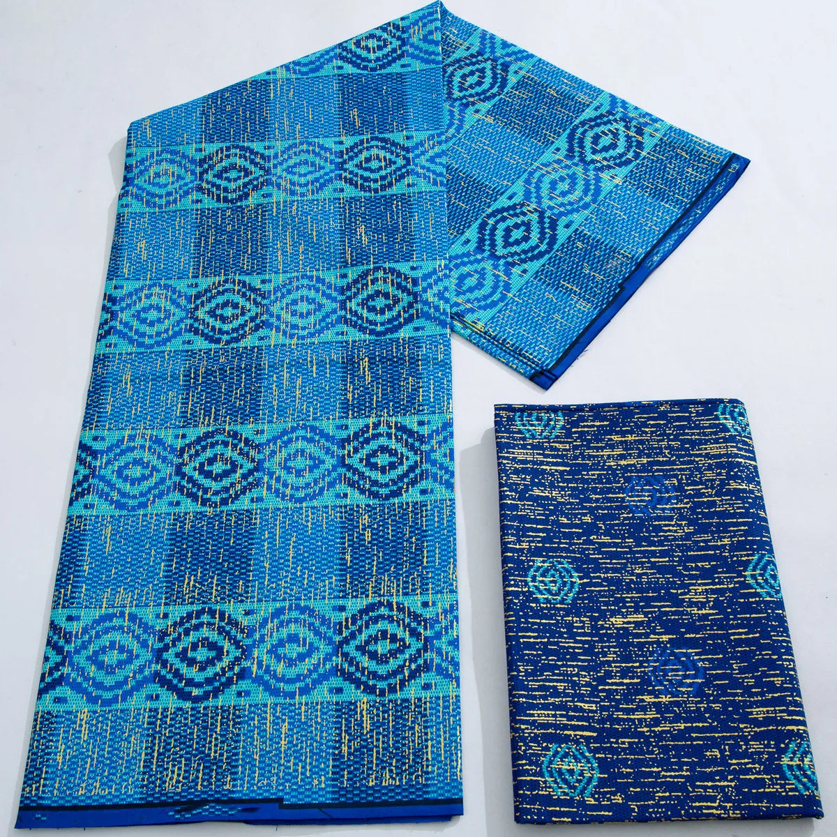 [codex-media-5] African Kente Print Fabric  5+2Yards Set | Double-Sided Party Material image 6