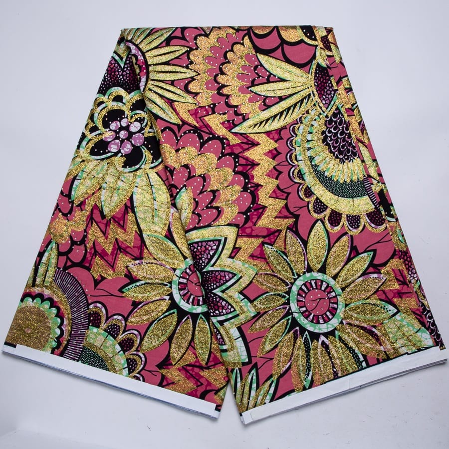 [codex-media-4] African Wax Print Fabric 6 Yards | Double-Sided Party Material image 5