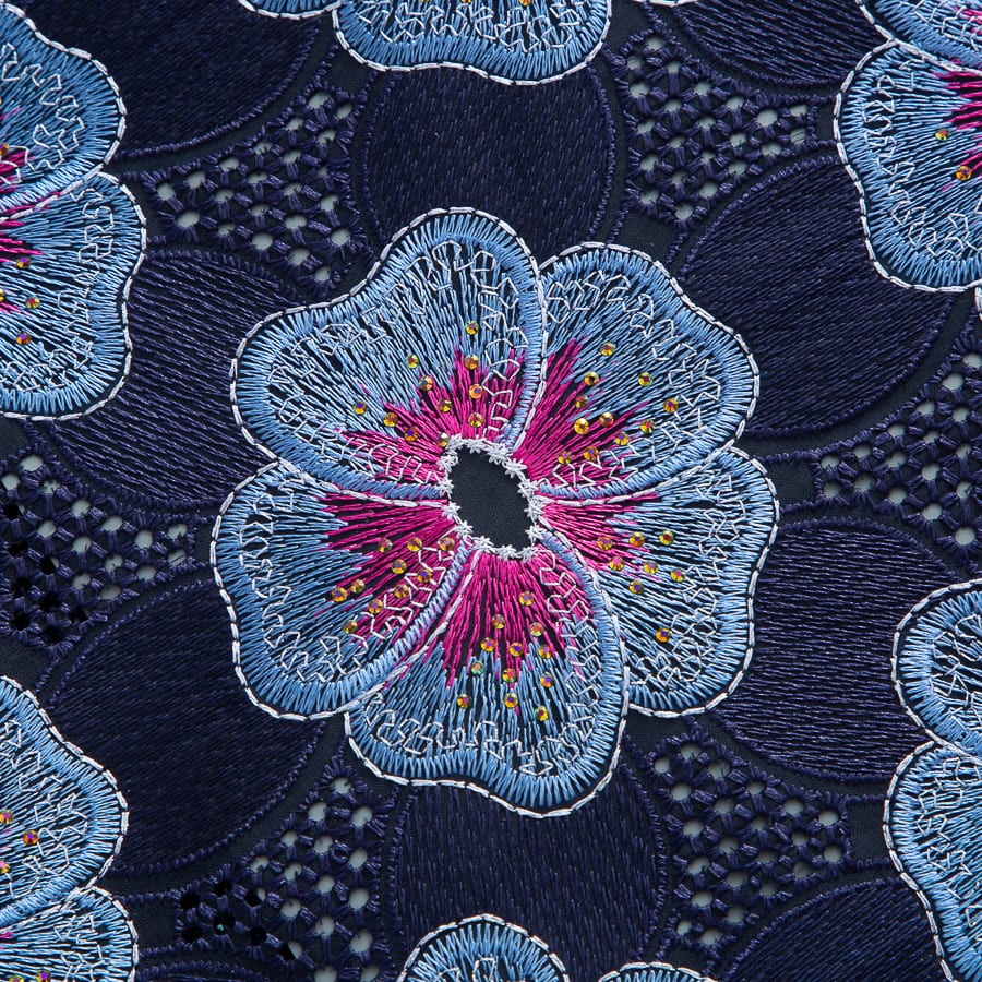 [codex-media-2] African Cotton Lace Fabric with Rhinestones, Swiss Voile Lace Fabric for Sewing Wedding/Party/Prom Dresses image 3