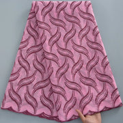 [codex-media-8] Swiss Voile Lace Fabric with Rhinestones | 5 Yards/pc African Cotton Lace Fabric image 9