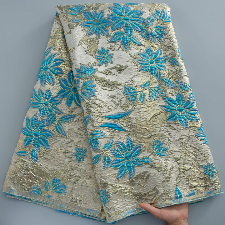 [codex-media-5] African Brocade Lace Fabric, French Jacquard Lace Fabric for Sewing Women Elegant Party Dresses image 6