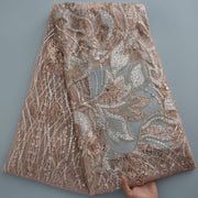 [codex-media-15] French Mesh Lace Fabric with Beads, African Luxury Sequins Lace Fabric for Sewing Wedding/Party/Prom Dresses  image 16