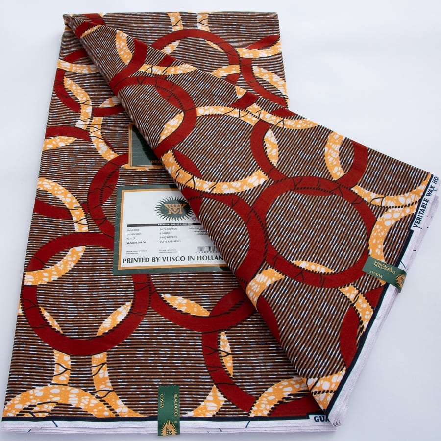 [codex-media-4] African Wax Print Fabric 100% Cotton - Golden Glitter Wax Cloth - Ankara Super Wax Fabric 5.49 meter Per Piece, 100% Cotton Nigerian Ghanaian Fashion - Soft Handmade Fabric for Women's Wedding Dresses, Party Gowns, and Sewing Materials image 5